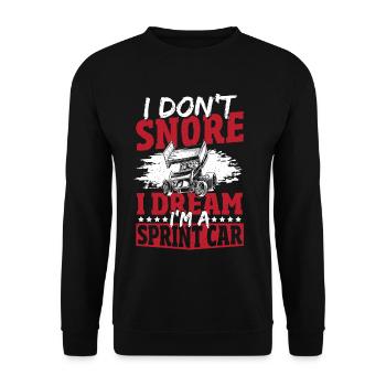 I Don't Snore I Dream I'm A Sprint Car Sprint Car - Unisex Sweatshirt - black - Front - Alina (178cm) & Michal (187cm)