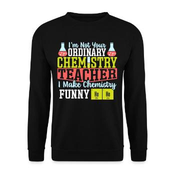 I Make Chemistry Funny Chemistry Teacher Science - Unisex Pullover - Schwarz - Vorne - Alina (178cm) & Michal (187cm)