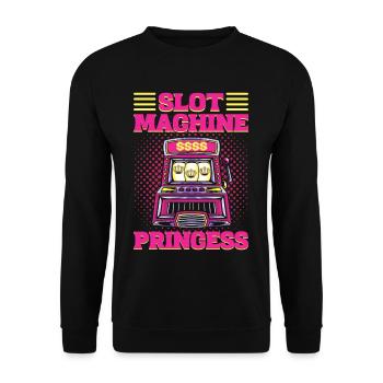 Slot Machine Princess Lucky Slot Machine - Unisex Sweatshirt - black - Front - Alina (178cm) & Michal (187cm)