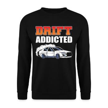 Drift Addicted Drifting Car Racing - Unisex Sweatshirt - black - Front - Alina (178cm) & Michal (187cm)