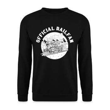 Official Railfan Railroad Trainspotter Railroad - Unisex Sweatshirt - black - Front - Alina (178cm) & Michal (187cm)