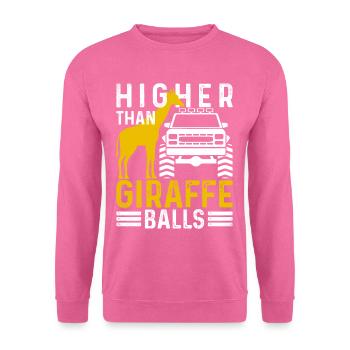 Higher Than Giraffe Balls Lifted Truck Square - Unisex Sweatshirt - pink - Front