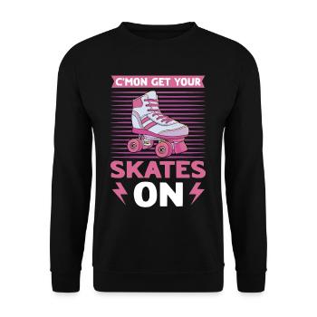 Roller Skating Roller Derby Roller Skating Skate - Sweat-shirt Unisexe - noir - Devant - Alina (178cm) & Michal (187cm)