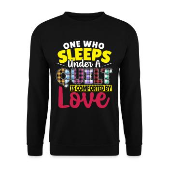 Quilting Quilting Couturière Amoureuse de la courtepointe - Sweat-shirt Unisexe - noir - Devant - Alina (178cm) & Michal (187cm)
