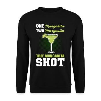 One Margarita Two Margarita Three Margarita Shot - Unisex Sweatshirt - black - Front - Alina (178cm) & Michal (187cm)