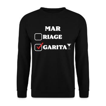 Marriage Margarita Margaritas Cocktail Drink - Unisex Sweatshirt - black - Front - Alina (178cm) & Michal (187cm)