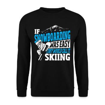 Snowboarden Snowboarding Winter Freestyle Schnee - Unisex Pullover - Schwarz - Vorne - Alina (178cm) & Michal (187cm)