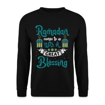 Ramadan Ramadan Mubarak islamisch muslimischer - Unisex Pullover - Schwarz - Vorne - Alina (178cm) & Michal (187cm)