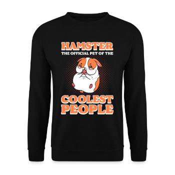 Hamster L’animal de compagnie officiel des gens les plus cool - Sweat-shirt Unisexe - noir - Devant - Alina (178cm) & Michal (187cm)