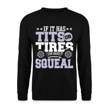 Automechaniker Garage Auto Motor Muscle Cars - Unisex Pullover - Schwarz - Vorne - Alina (178cm) & Michal (187cm)