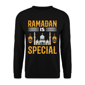 Ramadan Is Special Islamic Ramadan Mubarak Muslim - Unisex Sweatshirt - black - Front - Alina (178cm) & Michal (187cm)