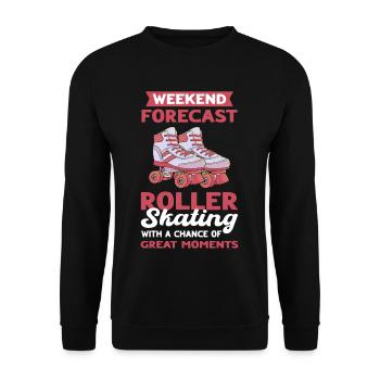 Rollschuhlaufen Roller-Derby Rollschuhlaufen Rolle - Unisex Pullover - Schwarz - Vorne - Alina (178cm) & Michal (187cm)