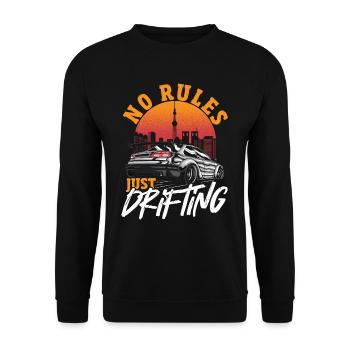 No Rules, Just Drifting Drifting Car Racing Drift - Unisex Sweatshirt - black - Front - Alina (178cm) & Michal (187cm)