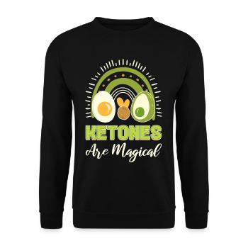 Ketones Are Magical Keto Diet Keto - Unisex Pullover - Schwarz - Vorne - Alina (178cm) & Michal (187cm)
