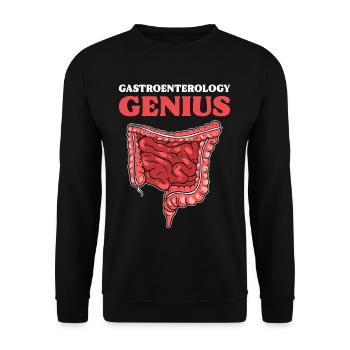 Gastroenterology Genius Gastroenterology - Unisex Sweatshirt - black - Front - Alina (178cm) & Michal (187cm)