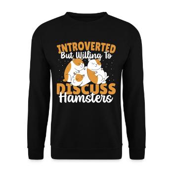 hamster rongeur rongeur animal mignon animaux - Sweat-shirt Unisexe - noir - Devant - Alina (178cm) & Michal (187cm)