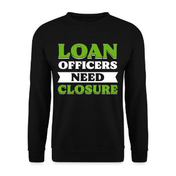 Agents de crédit Courtiers en prêts hypothécaires - Sweat-shirt Unisexe - noir - Devant - Alina (178cm) & Michal (187cm)