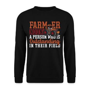 Farmer A Person Who Is Outstanding In Their Field - Unisex Sweatshirt - black - Front - Alina (178cm) & Michal (187cm)