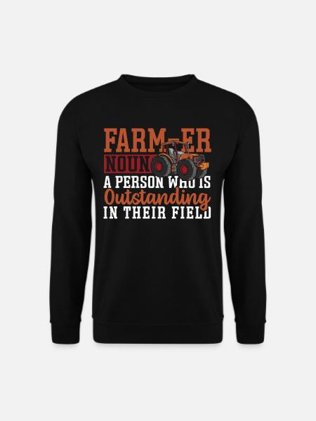 Landwirt Bauer Kuh Bauernhof Cowboy Milch Landwirt - Unisex Pullover - Schwarz