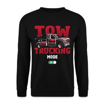 Tow Trucking Mode On Tow Trucker Tow Truck - Unisex Sweatshirt - black - Front - Alina (178cm) & Michal (187cm)