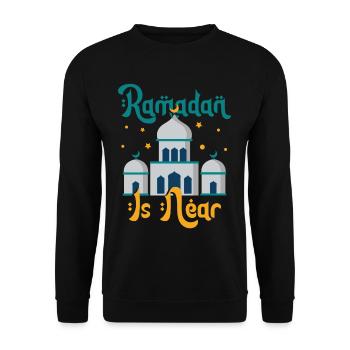 Ramadan Is Near Islamic Muslim Ramadan Mubarak - Unisex Sweatshirt - black - Front - Alina (178cm) & Michal (187cm)