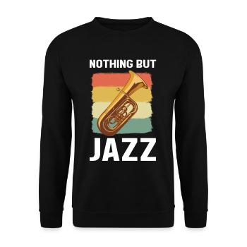 Rien que du jazz jazz musique jazz jazz auditeur - Sweat-shirt Unisexe - noir - Devant - Alina (178cm) & Michal (187cm)
