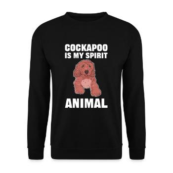 Cockapoo Is My Spirit Animal Cockapoo Dog - Unisex Pullover - Schwarz - Vorne - Alina (178cm) & Michal (187cm)