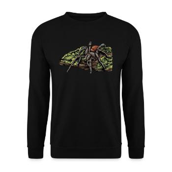 Tarantula I Tarantula Terrarium motif for - Unisex Sweatshirt - black - Front - Alina (178cm) & Michal (187cm)