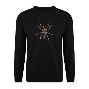 Tarantula I Tarantula Terrarium motif for - Unisex Sweatshirt - black - Front - Alina (178cm) & Michal (187cm)