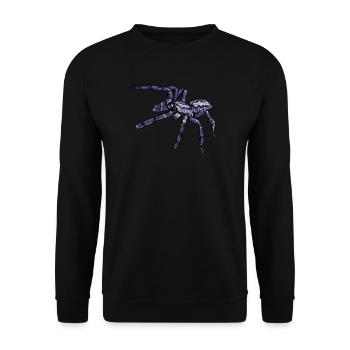 Vogelspinne I Tarantula Terrarium Motiv für - Unisex Pullover - Schwarz - Vorne - Alina (178cm) & Michal (187cm)
