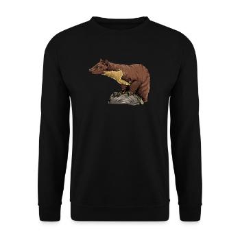Pine marten I Noble marten marten motif for hunters - Unisex Sweatshirt - black - Front - Alina (178cm) & Michal (187cm)