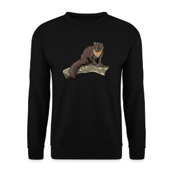 Pine marten I Noble marten marten motif for hunters - Unisex Sweatshirt - black - Front - Alina (178cm) & Michal (187cm)