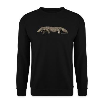 Komodo dragon I Komodo dragon motif for reptiles - Unisex Sweatshirt - black - Front - Alina (178cm) & Michal (187cm)