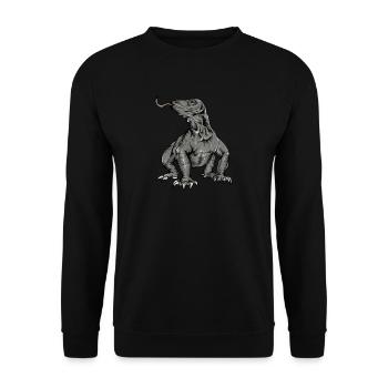 Komodo dragon I Komodo dragon motif for reptiles - Unisex Sweatshirt - black - Front - Alina (178cm) & Michal (187cm)