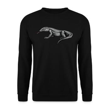 Komodo dragon I Komodo dragon motif for reptiles - Unisex Sweatshirt - black - Front - Alina (178cm) & Michal (187cm)