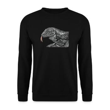 Komodo dragon I Komodo dragon motif for reptiles - Unisex Sweatshirt - black - Front - Alina (178cm) & Michal (187cm)