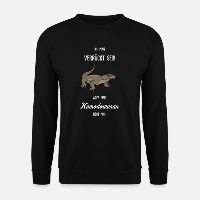 Komodowaran I Komododrache Motiv für Reptilien - Unisex Pullover - Schwarz