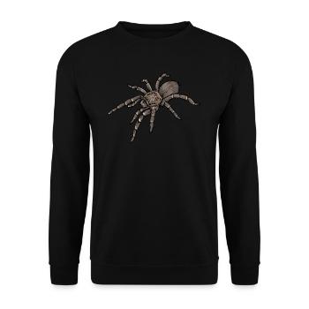 Tarantula I Tarantula Terrarium motif for - Unisex Sweatshirt - black - Front - Alina (178cm) & Michal (187cm)