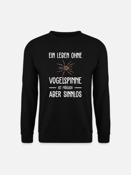 Vogelspinne I Tarantula Terrarium Motiv für - Unisex Pullover - Schwarz