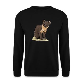 Pine marten I Noble marten marten motif for hunters - Unisex Sweatshirt - black - Front - Alina (178cm) & Michal (187cm)