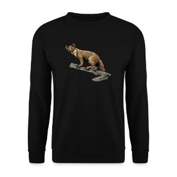 Pine marten I Noble marten marten motif for hunters - Unisex Sweatshirt - black - Front - Alina (178cm) & Michal (187cm)