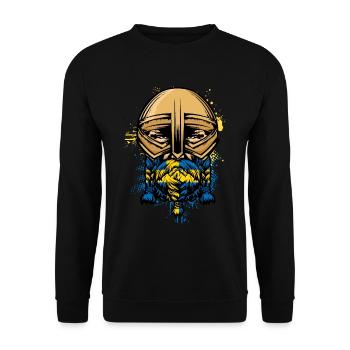 Schwedisch Wikinger Geschenk Männer Schweden - Unisex Pullover - Schwarz - Vorne - Alina (178cm) & Michal (187cm)