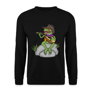 Musique Country Grenouille Bluegrass Music Mandoline - Sweat-shirt Unisexe - noir - Devant - Alina (178cm) & Michal (187cm)
