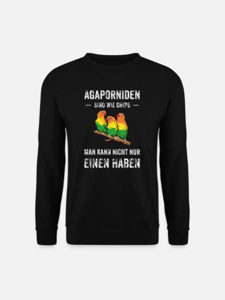 Agaporniden I Unzertrennliche Motiv für Vogel - Unisex Pullover - Schwarz