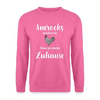 Amrock Huhn I Chicken Geflügel Motiv für - Unisex Pullover - Pink - Vorne
