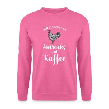 Amrock Huhn I Chicken Geflügel Motiv für - Unisex Pullover - Pink - Vorne