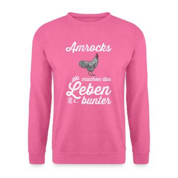 Amrock Huhn I Chicken Geflügel Motiv für - Unisex Pullover - Pink - Vorne