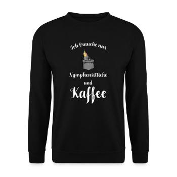 Nymphensittich I Papagei Kakadu Motiv für Vogel - Unisex Pullover - Schwarz - Vorne - Alina (178cm) & Michal (187cm)