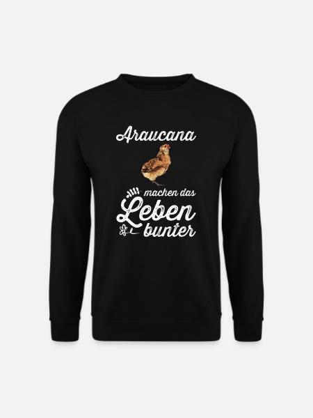 Araucana Hühner I Hühnerrasse Huhn Motiv für - Unisex Pullover - Schwarz