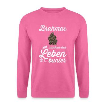 Brahma Hühner I Chicken Geflügel Motiv für - Unisex Pullover - Pink - Vorne